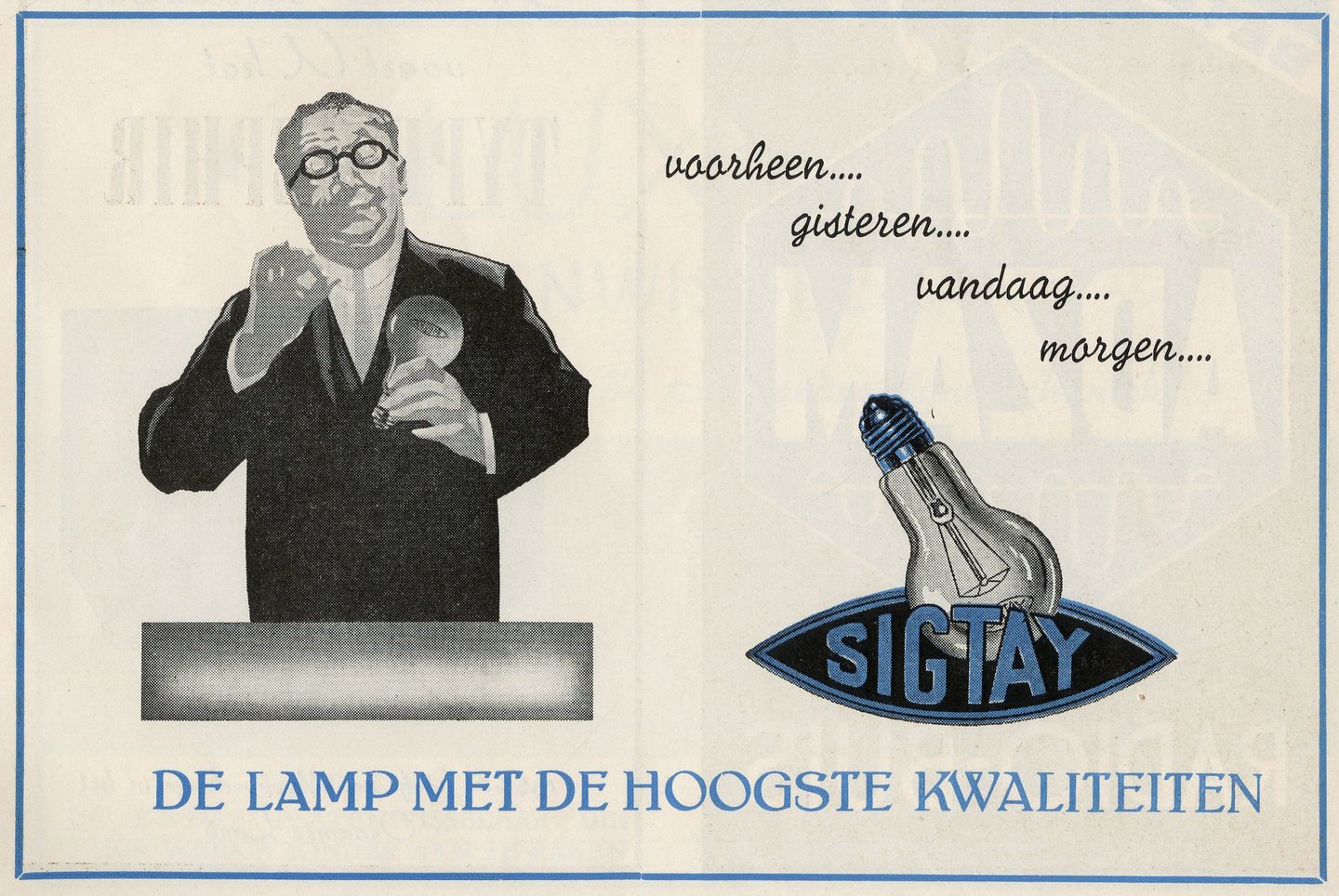 Reclame voor lampen van het merk Sigtay