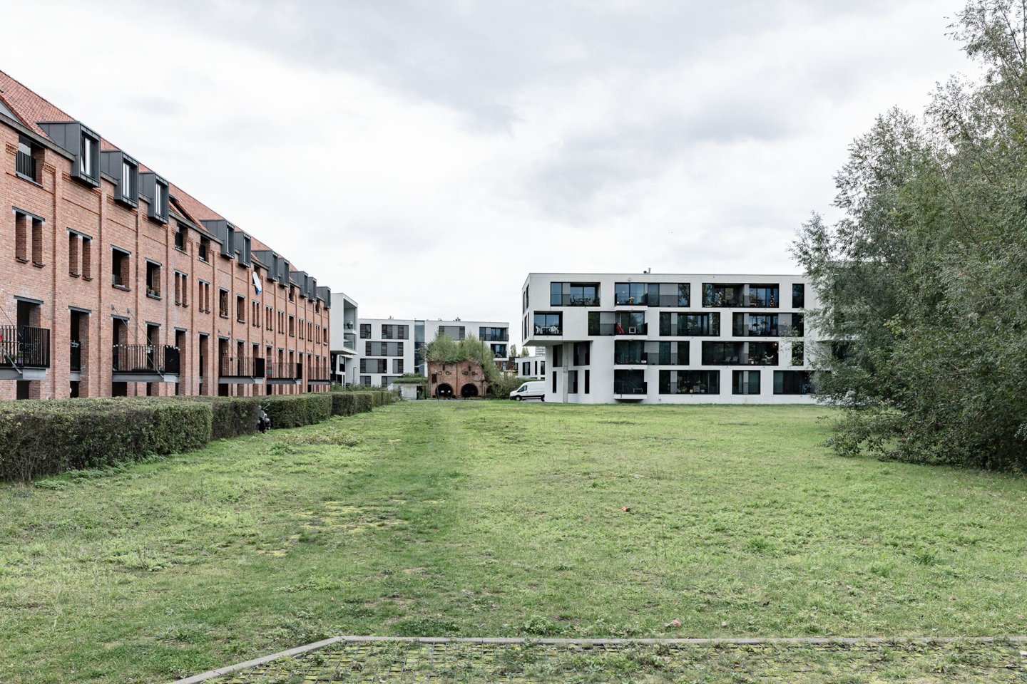 Woonwijk op voormalige site textielfabriek Alsberge-Van Oost in Gent