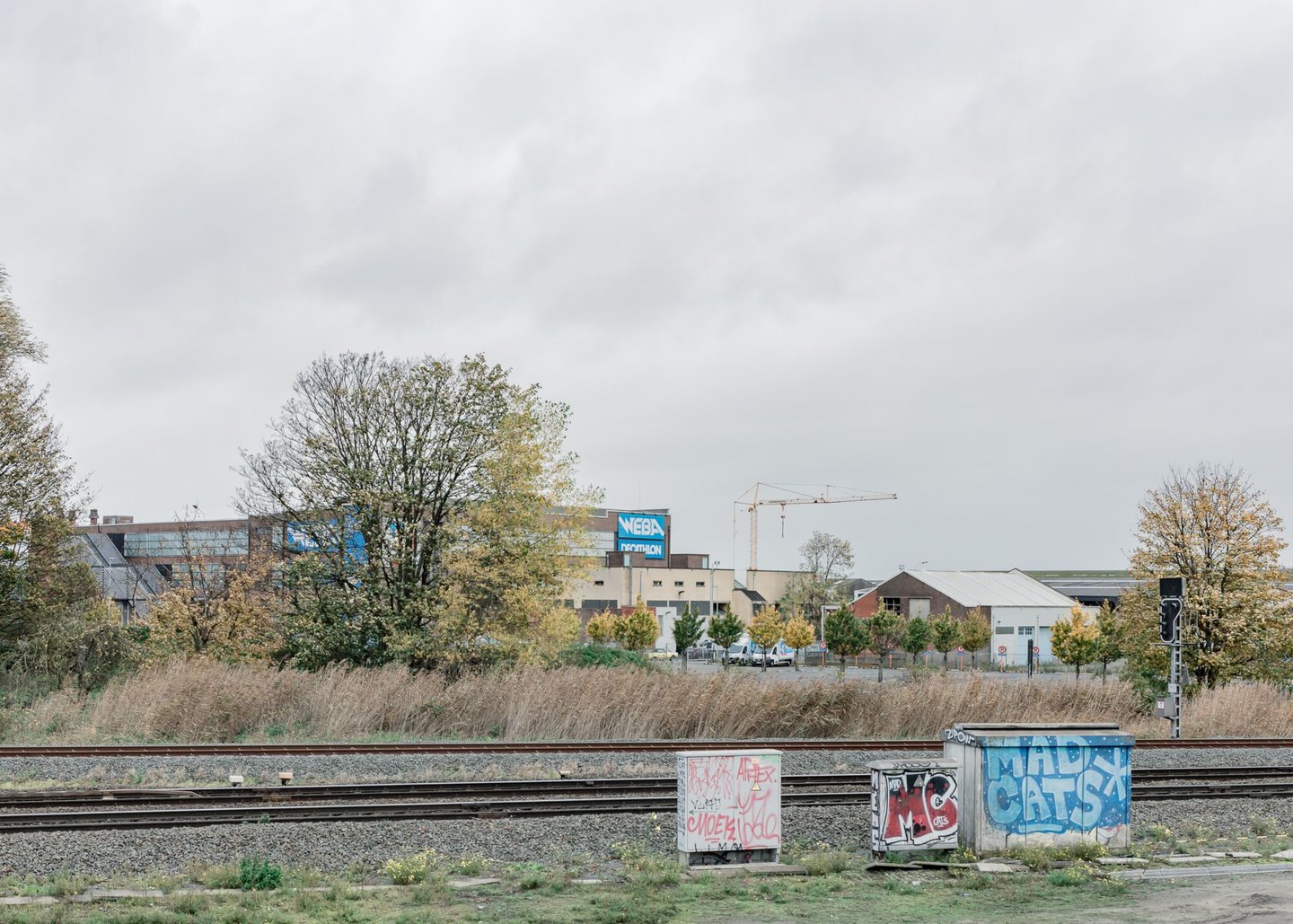 Buitenzicht van voormalige textielfabriek Vereenigde Spinnerijen en Weverijen in Gent
