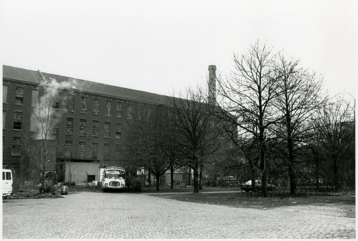 Buitenzicht van textielfabriek Usines Cotonnières de Belgique in Gent