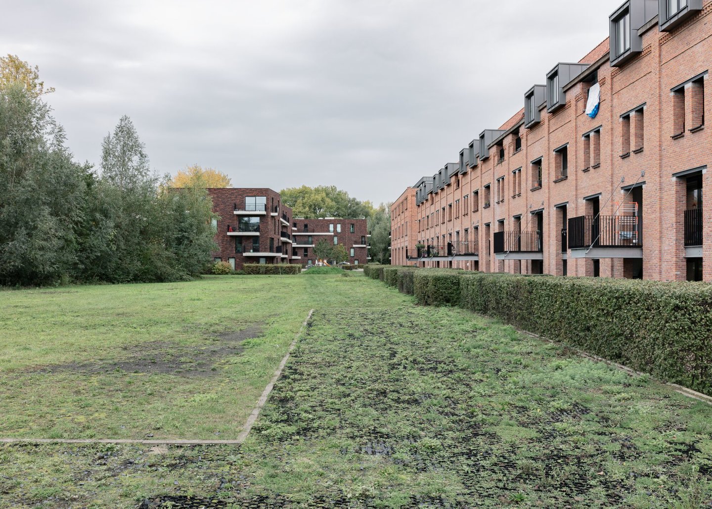 Woonwijk op voormalige site textielfabriek Alsberge-Van Oost in Gent