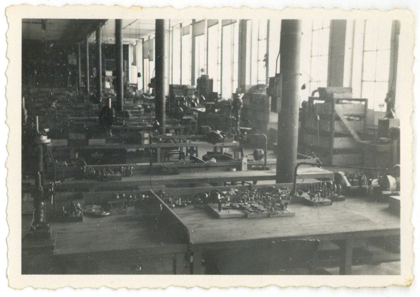 Binnenzicht van fabriek Vynckier in Gent