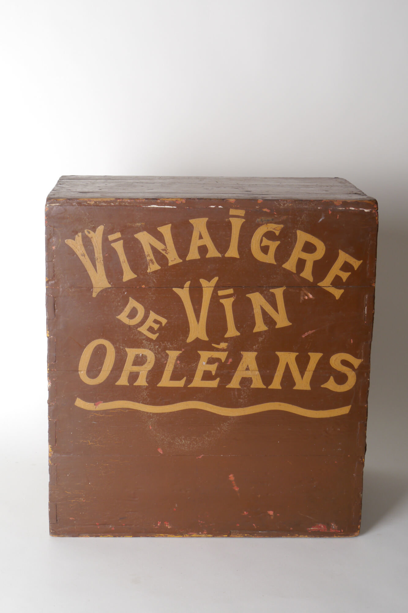 Etalagestuk met reclame voor wijnazijn van Orléans