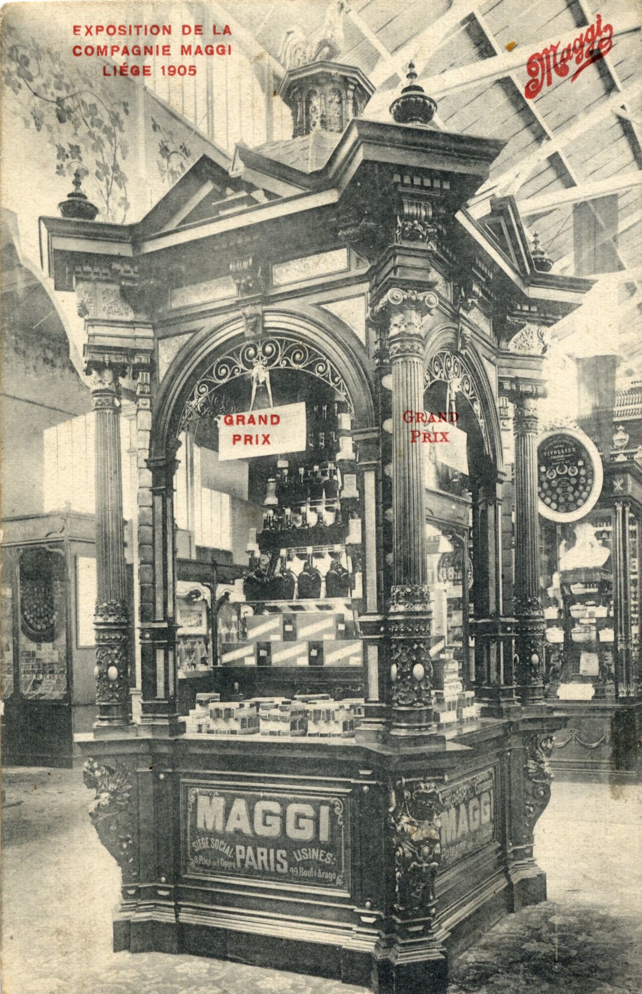 Kiosk van Maggi op de wereldtentoonstelling in Luik van 1905