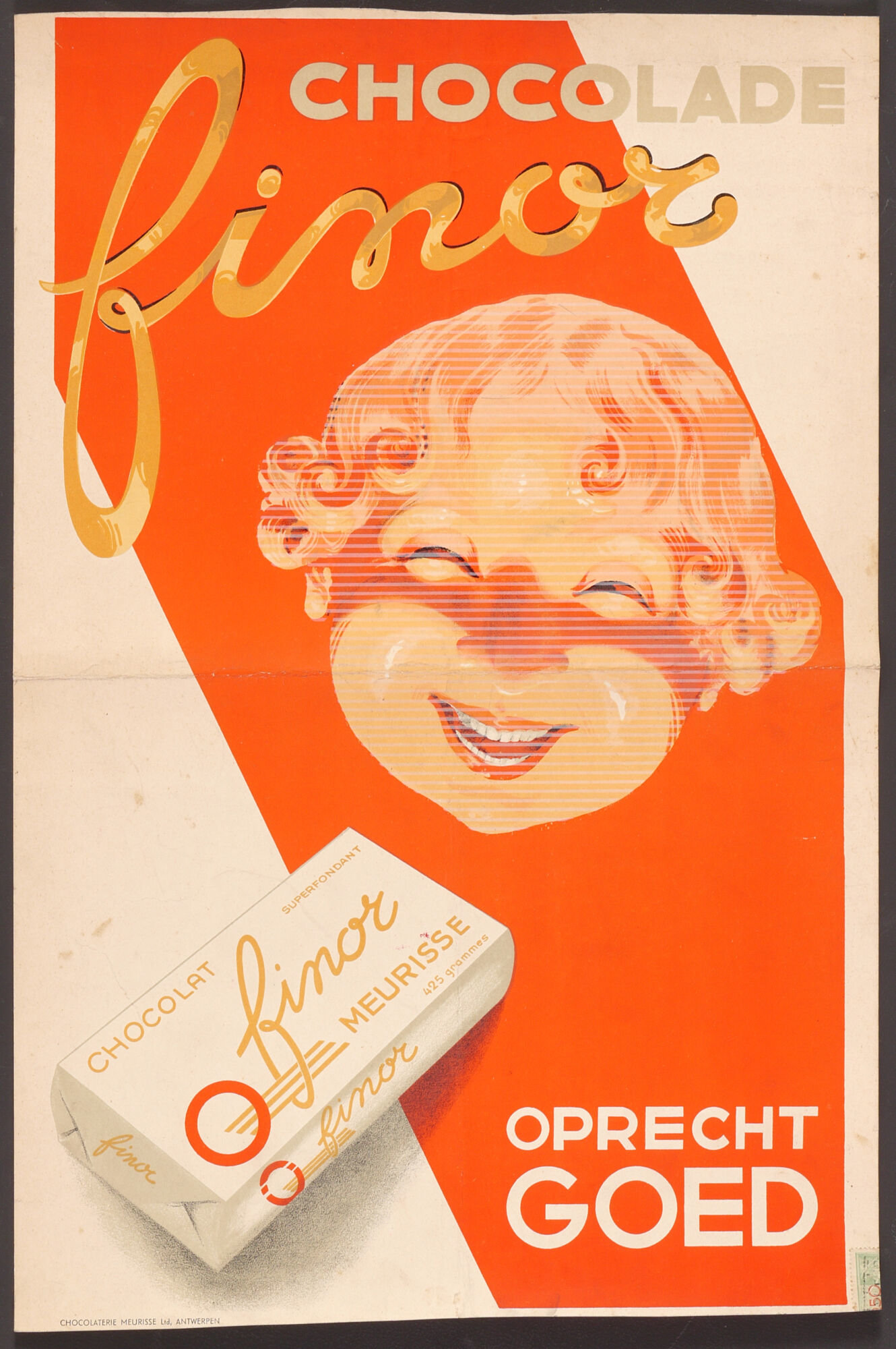 Reclame affiche voor chocolade van het merk Meurisse