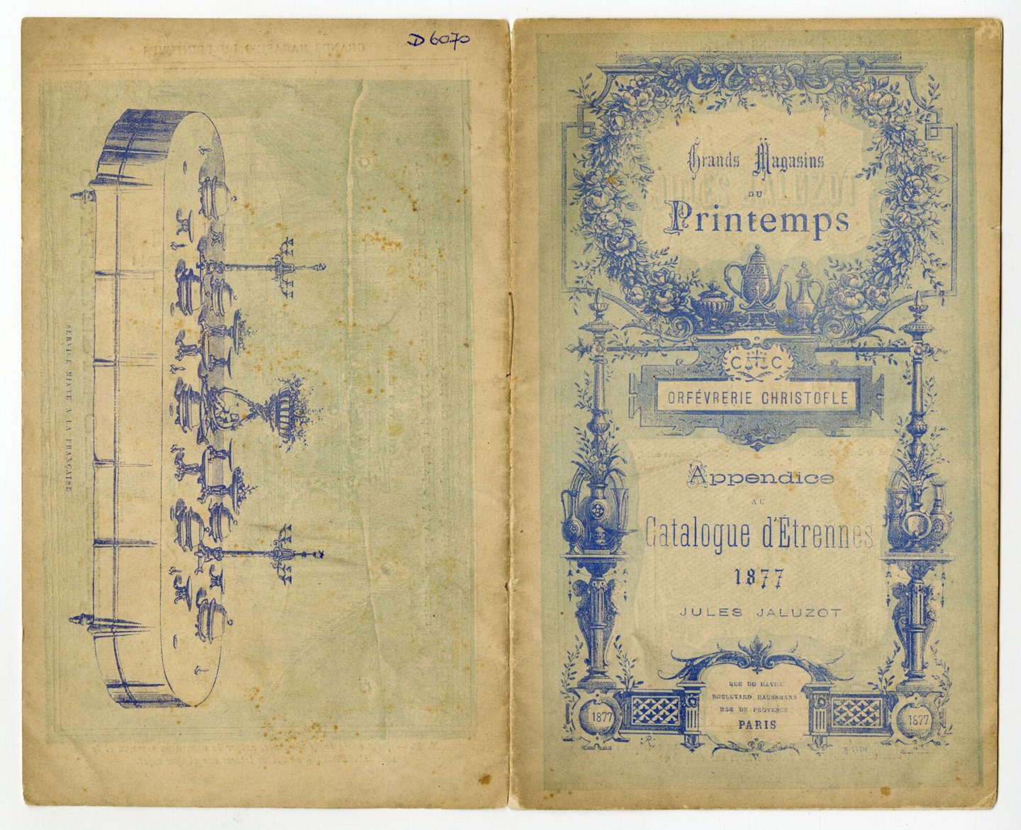 Catalogus met zilverwerk te koop bij Grands Magasins du Printemps