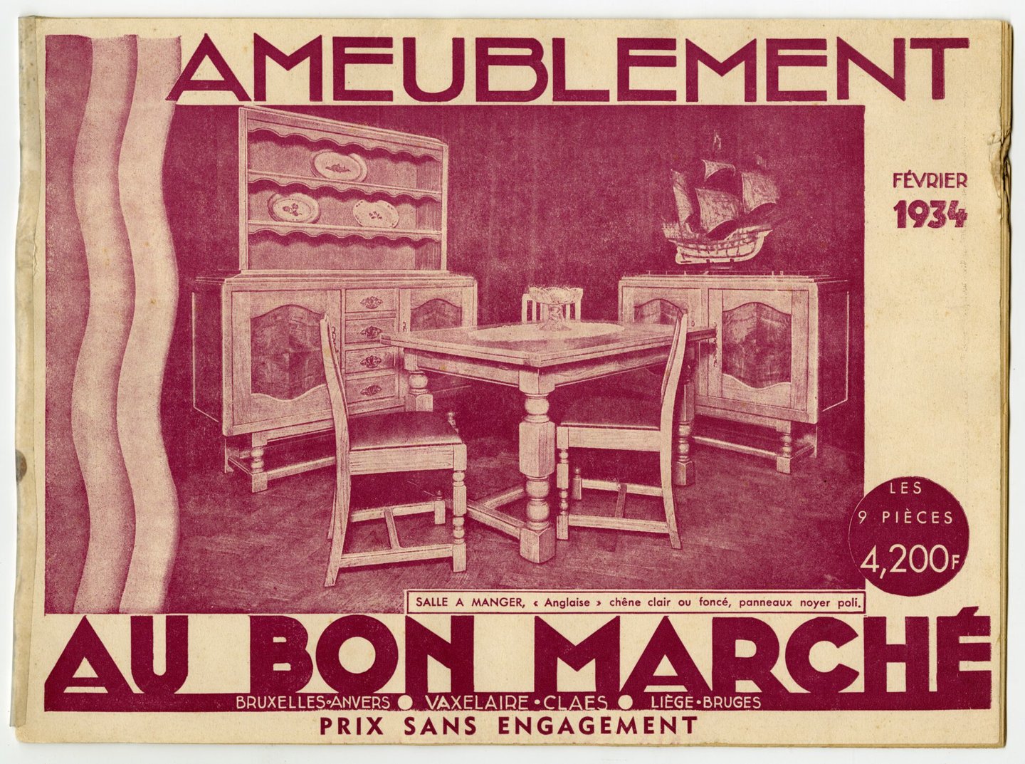 Productcatalogus voor meubelen te koop bij Au Bon Marché