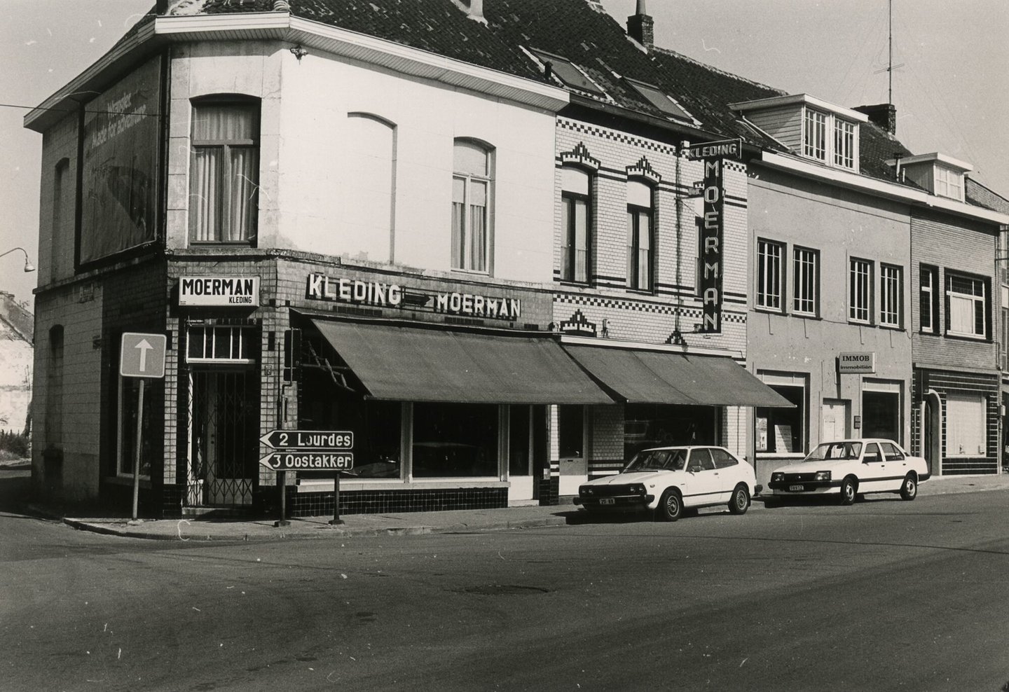 Etalage van kledingwinkel Moerman in Gent