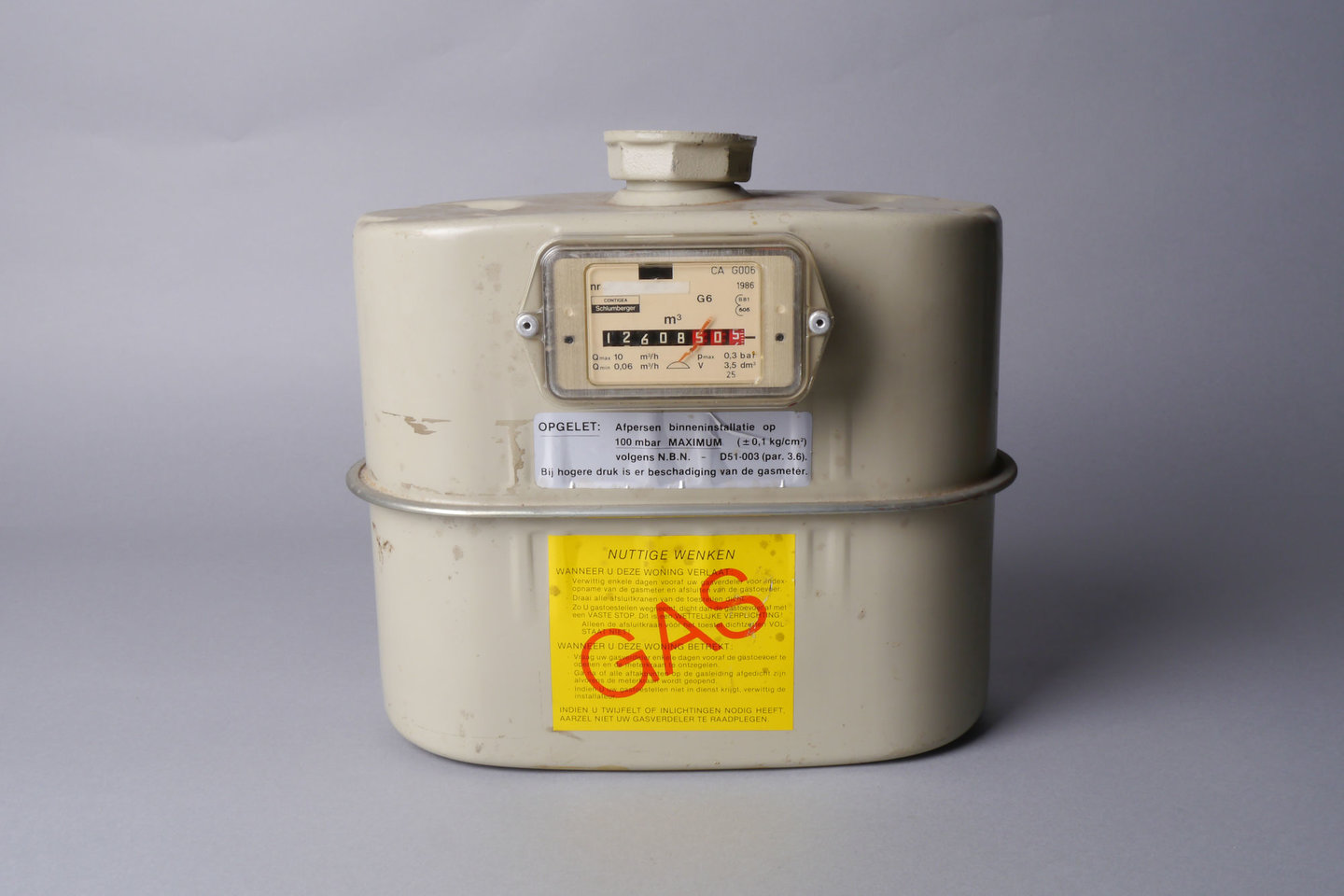 Verbruiksmeter voor gas van het merk Contigea-Schumberger