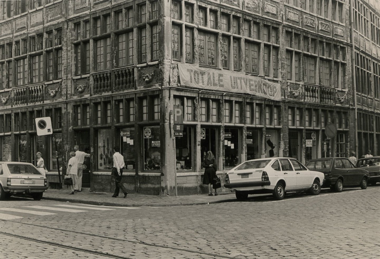 Etalage papierhandel in Gent