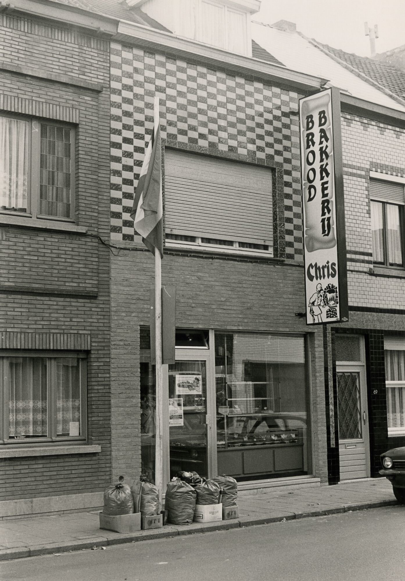 Etalage van bakkerij Chris in Gent