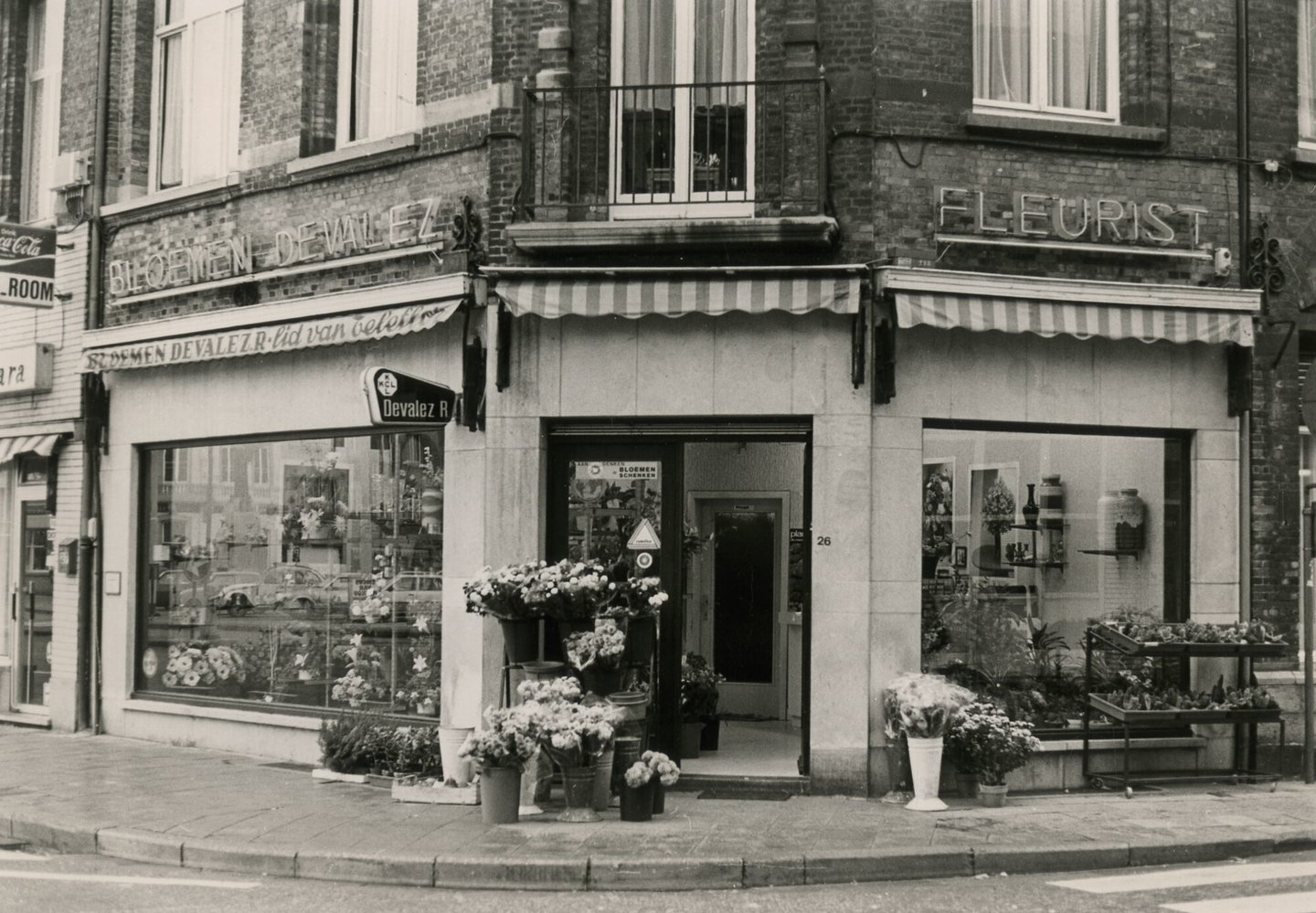 Etalage van bloemenwinkel - florist Devalez in Gent