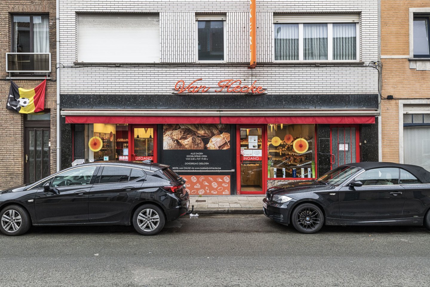 Etalage van bakkerij Van Hecke in Gent