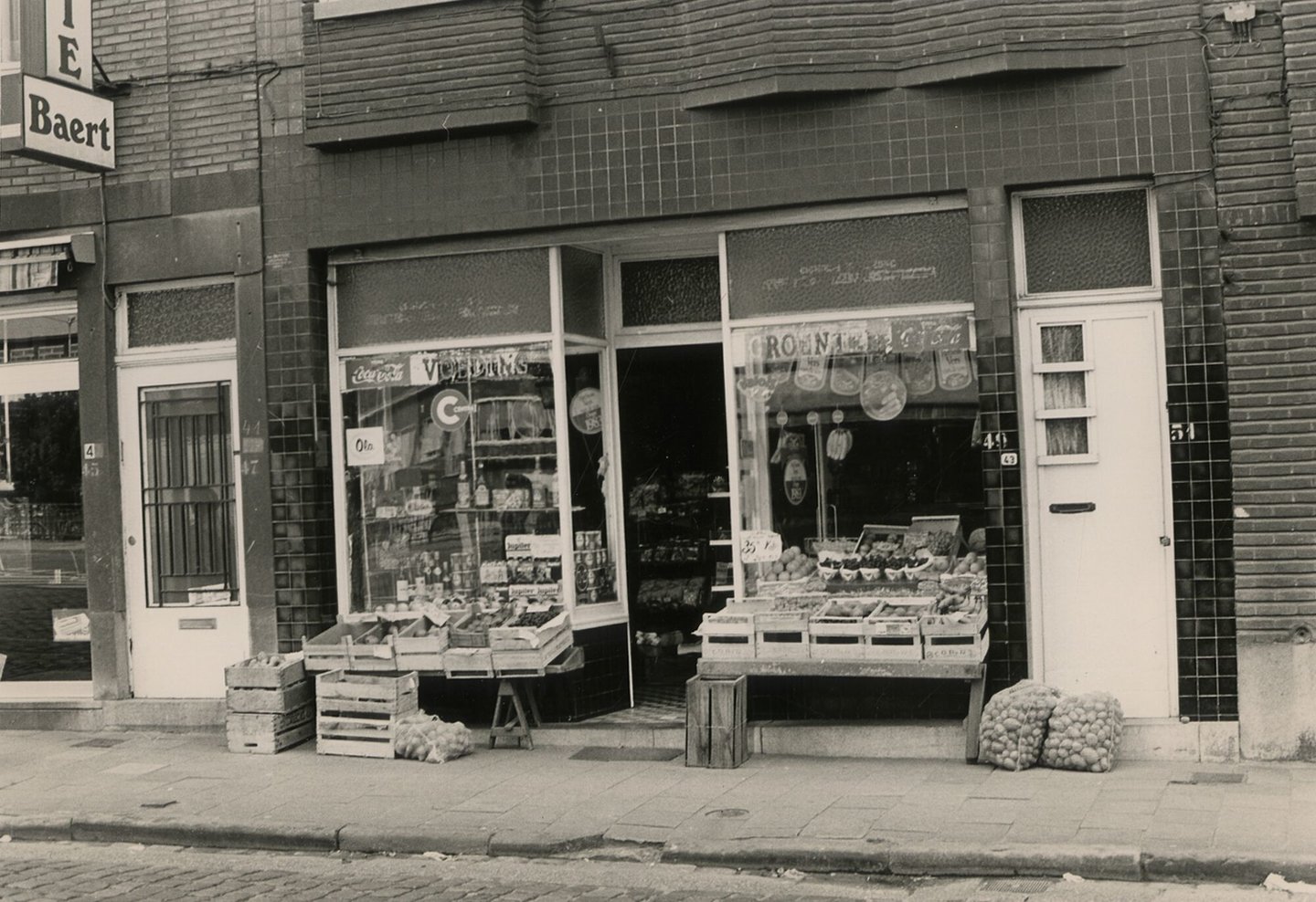 Etalage van een kruidenier in Gent