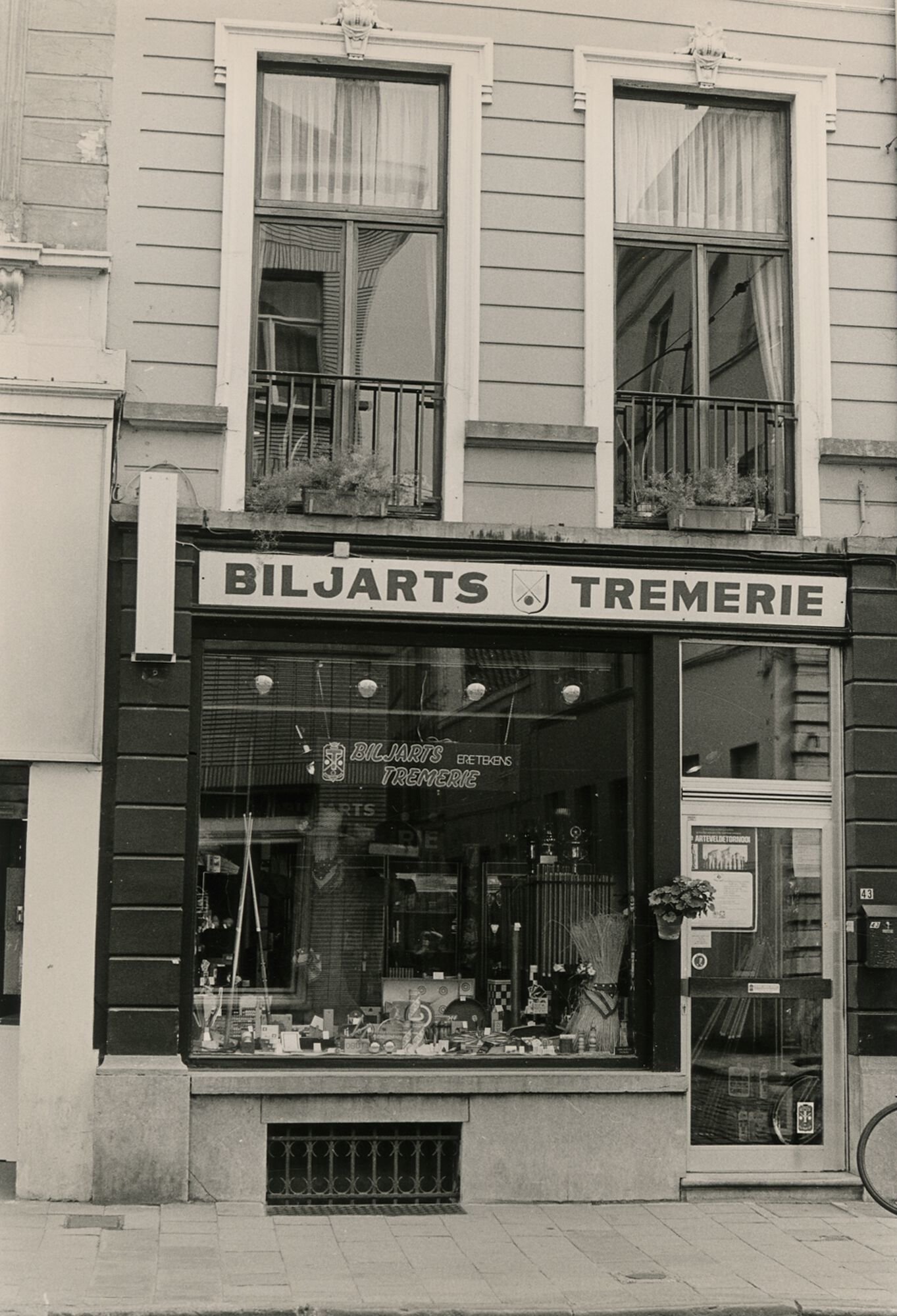 Etalage van biljarts Tremerie in Gent