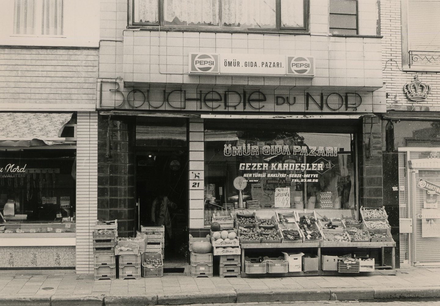 Etalage van een Turkse kruidenier Öür Gida Pazari Gent