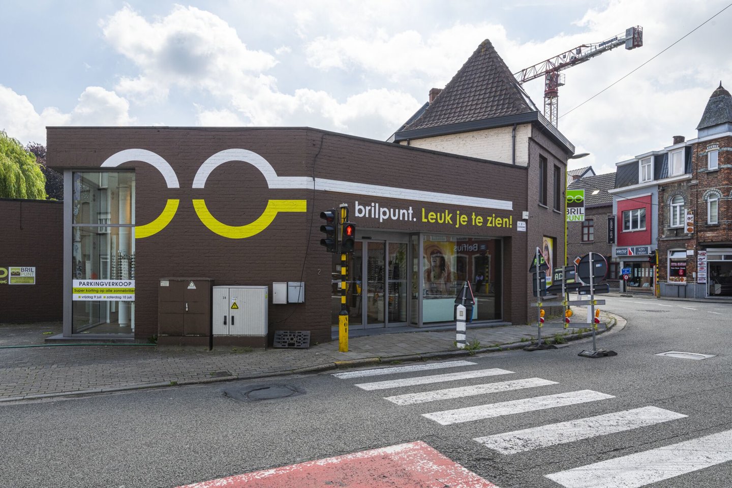 Etalage van optiek Brilpunt in Wondelgem