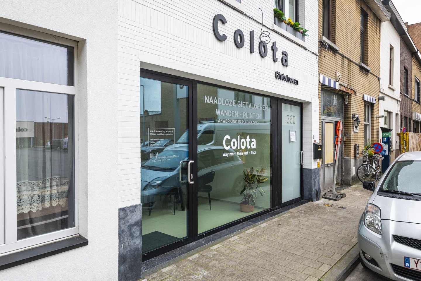 Etalage van Colota Gietvloeren in Gent