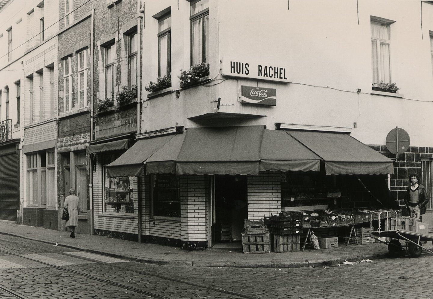 Etalage van kruidenier Huis Rachel in Gent