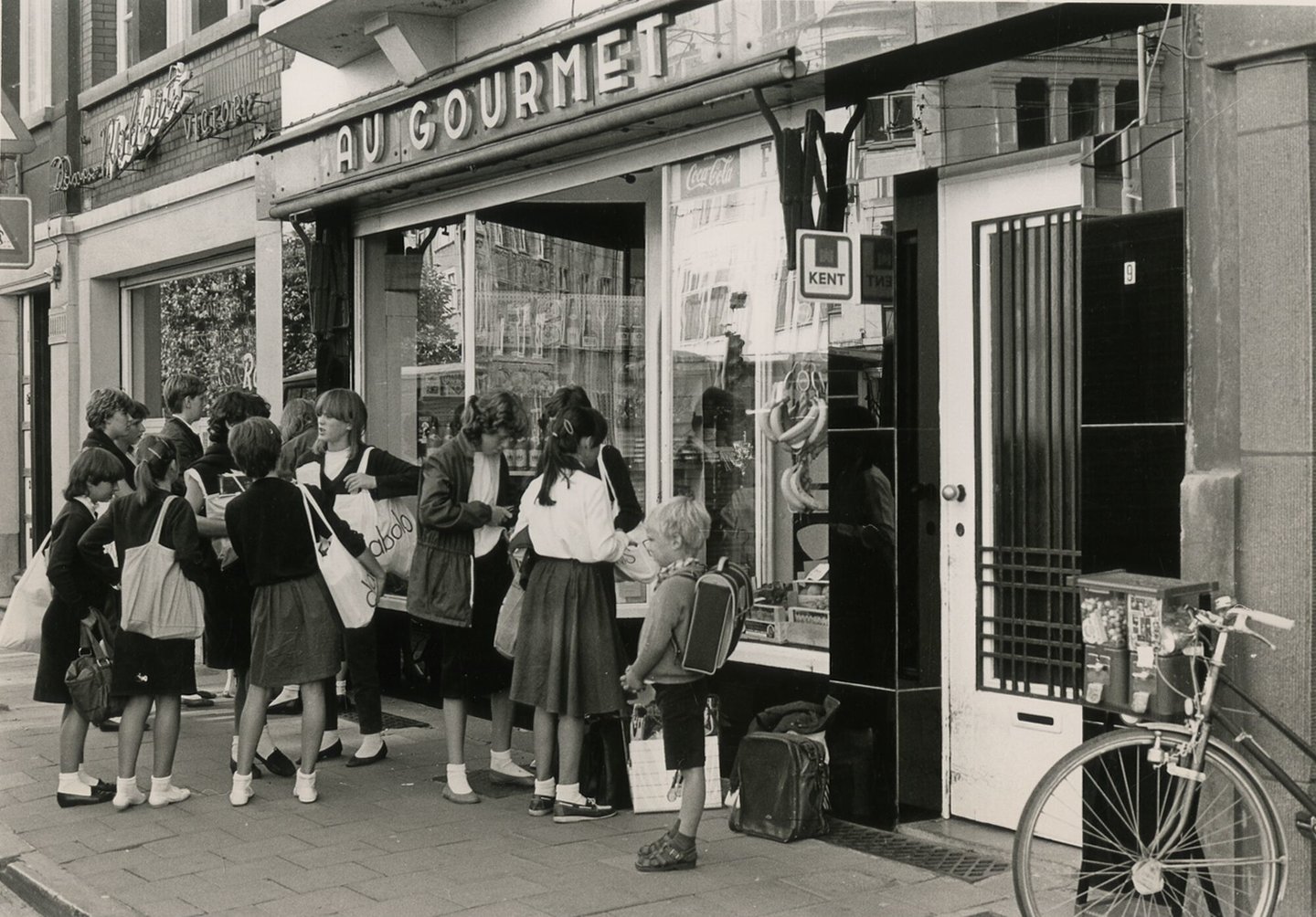 Etalage van kruidenier Au Gourmet in Gent