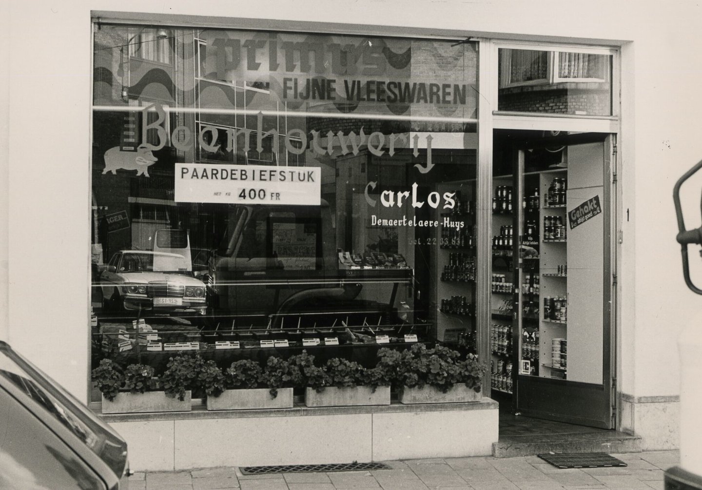Etalage van beenhouwerij Carlos - Demaertelaere Hugo in Gent