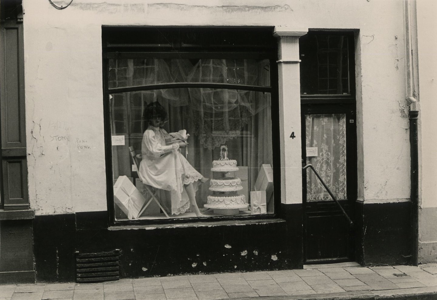 Etalage van een kantwinkel in Gent