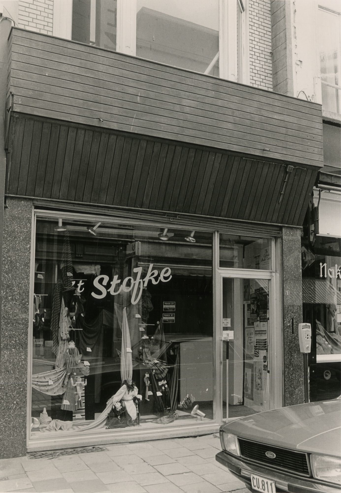 Etalage van stoffenwinkel 't Stofke in Gent