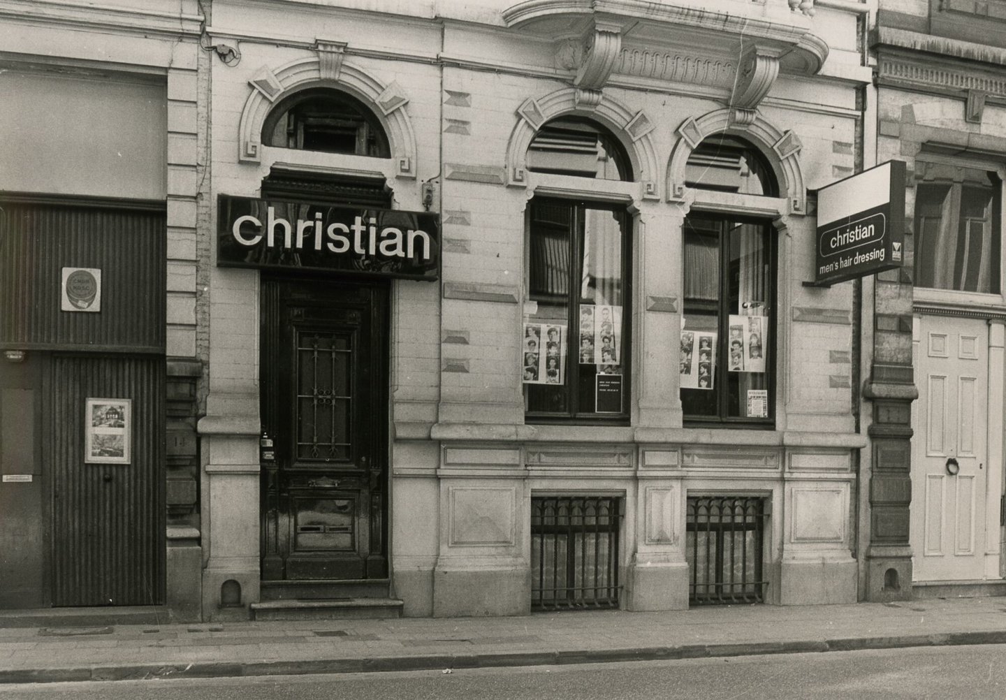 Etalage van kapsalon Christian in Gent