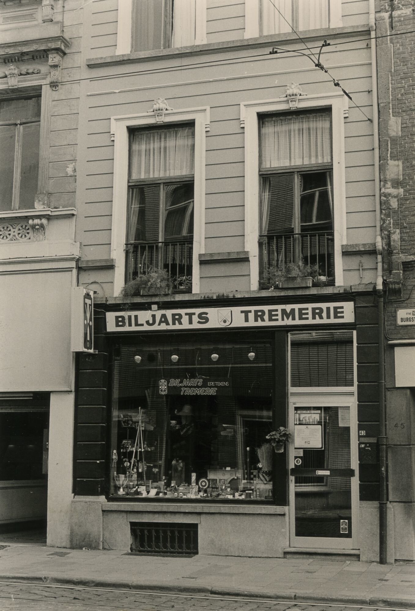 Etalage van biljarts Tremerie in Gent