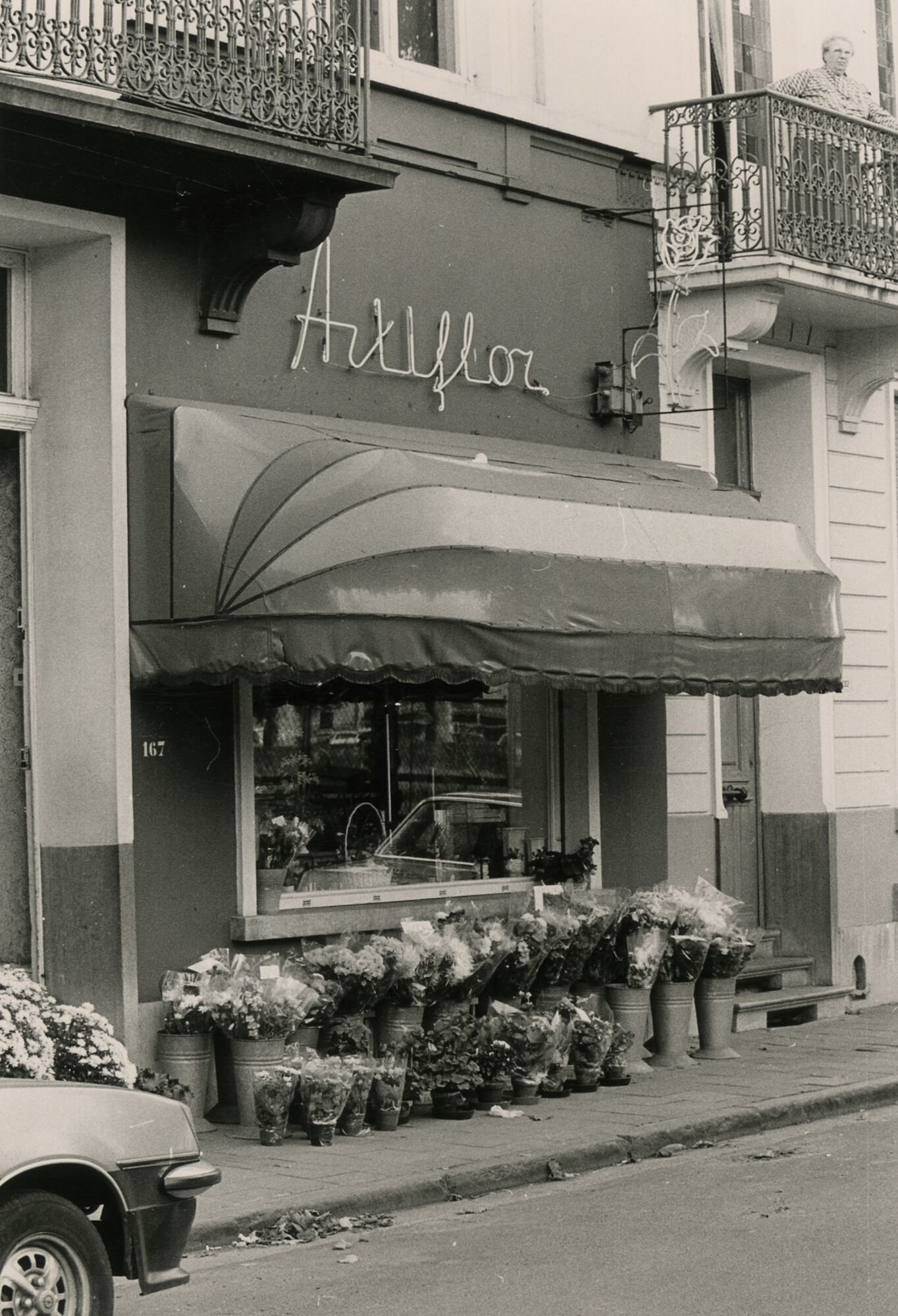 Etalage van bloemenwinkel Artiflor in Gent