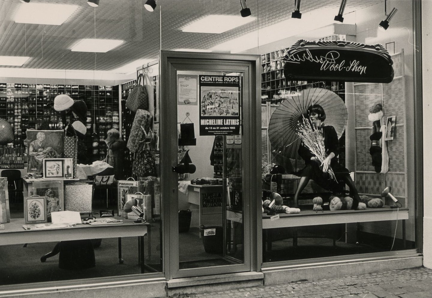 Etalage van breigoedwinkel Pinguin in Gent