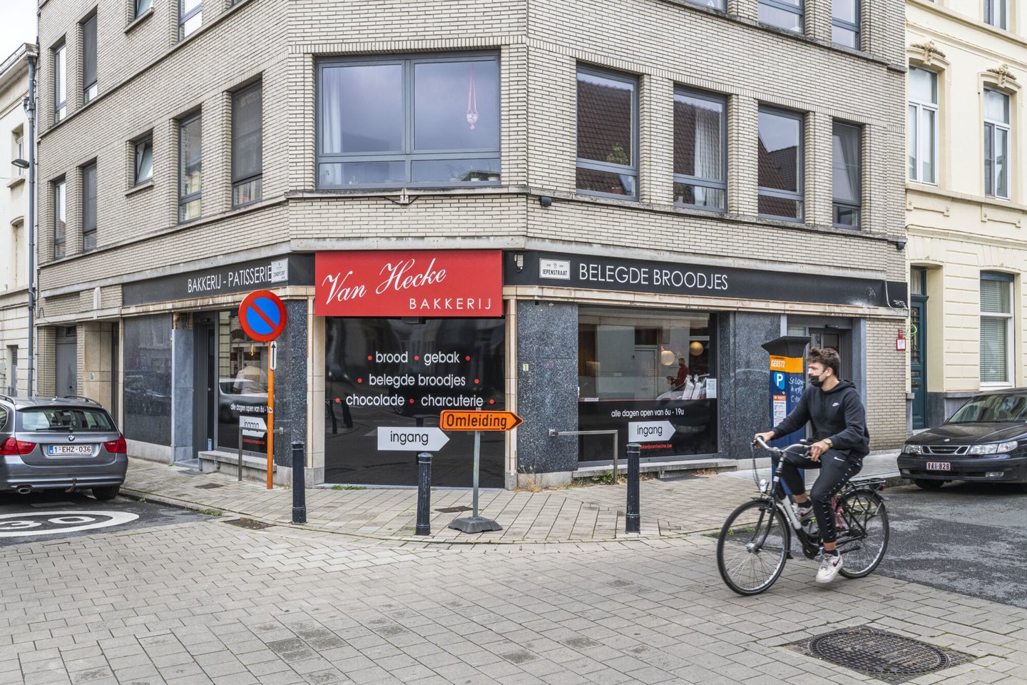 Etalage van bakkerij Van Hecke in Gent