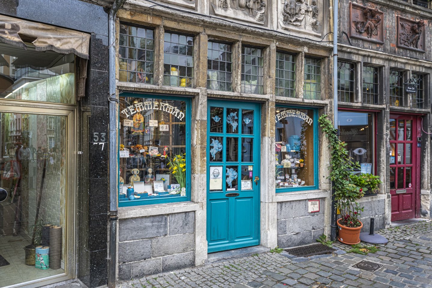 Etalage van Confiserie Temmerman, een snoepwinkel in Gent