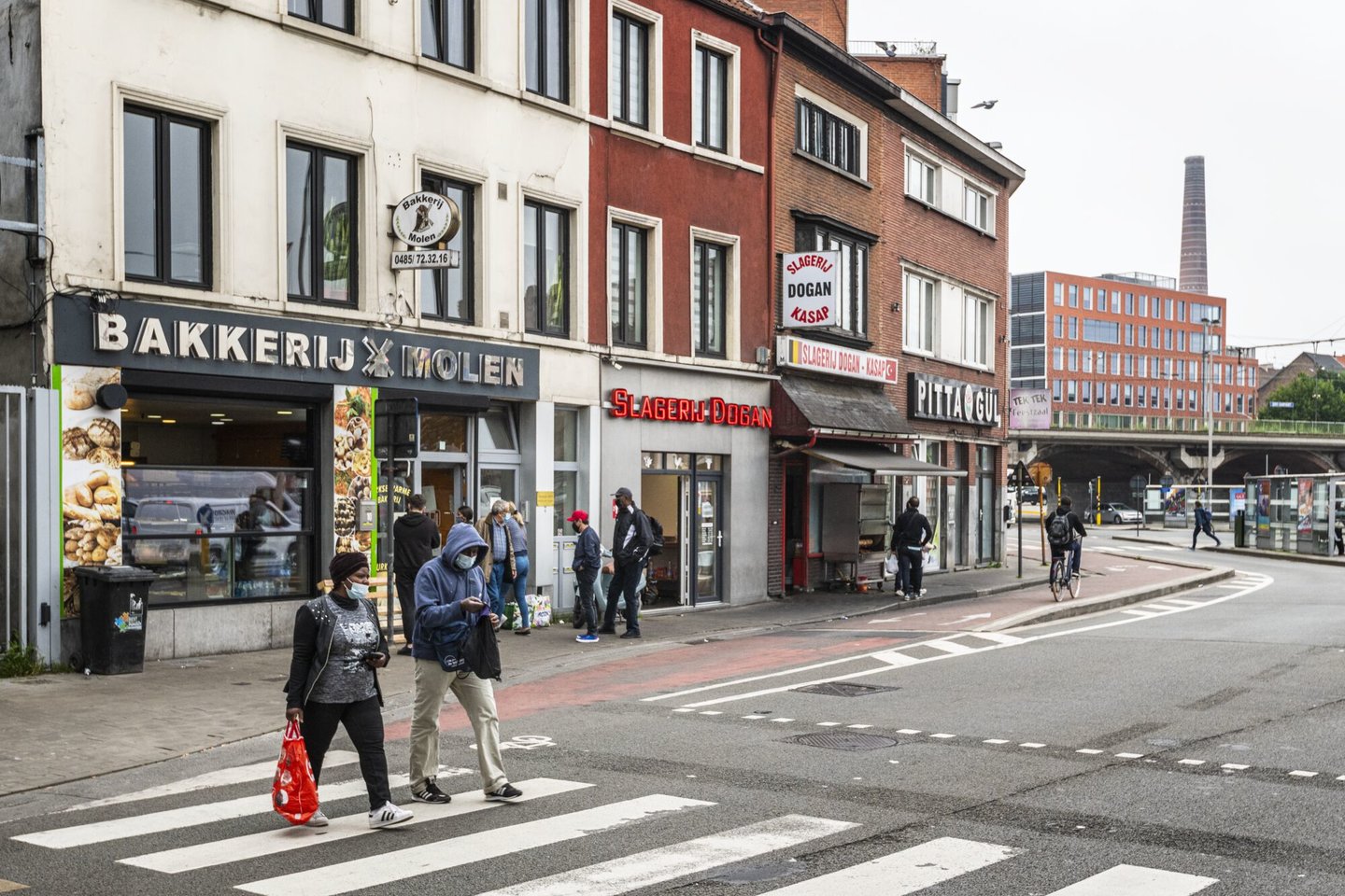 Etalage van beenhouwerij Dohan in Gent en bakkerij Molen