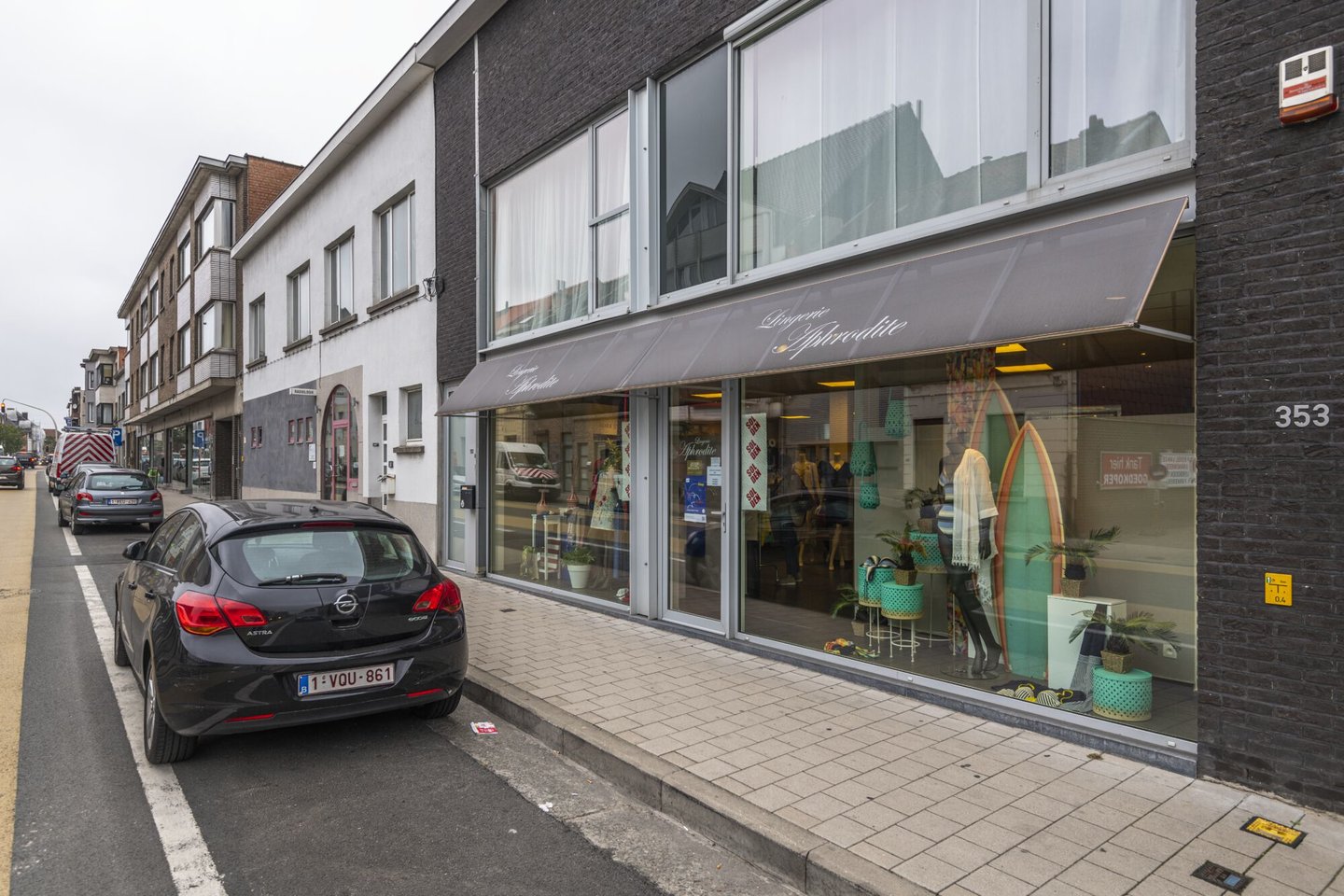 Etalage van lingeriewinkel Aphrodite in Gent