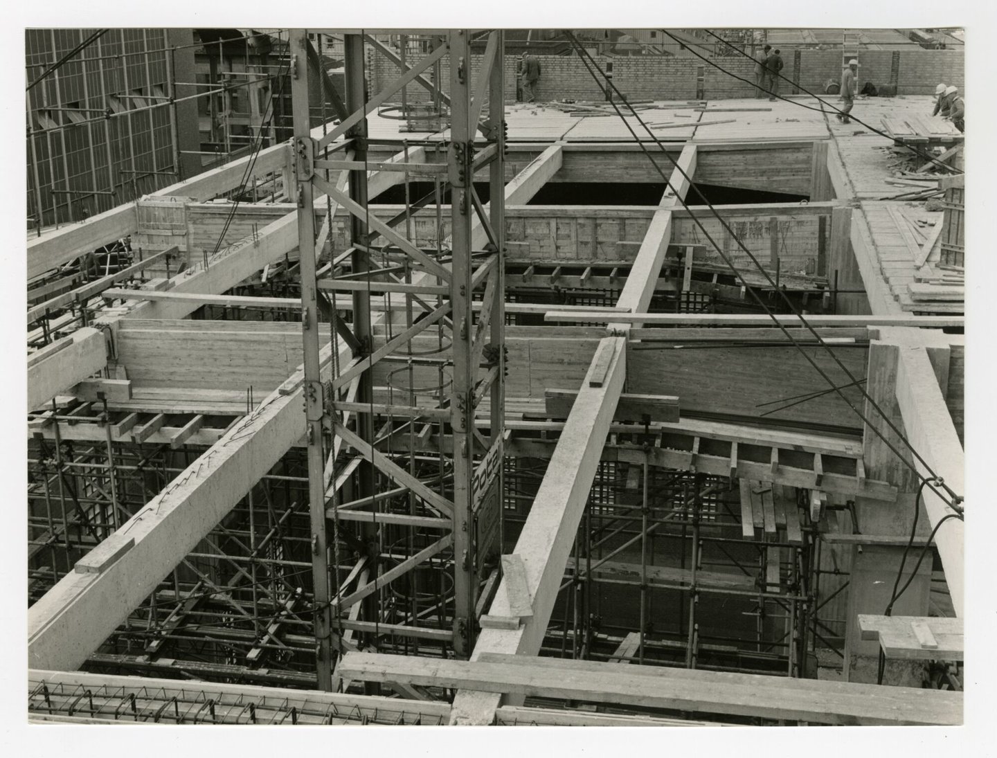 Bouwwerf van de stedelijke elektriciteitscentrale Ham in Gent