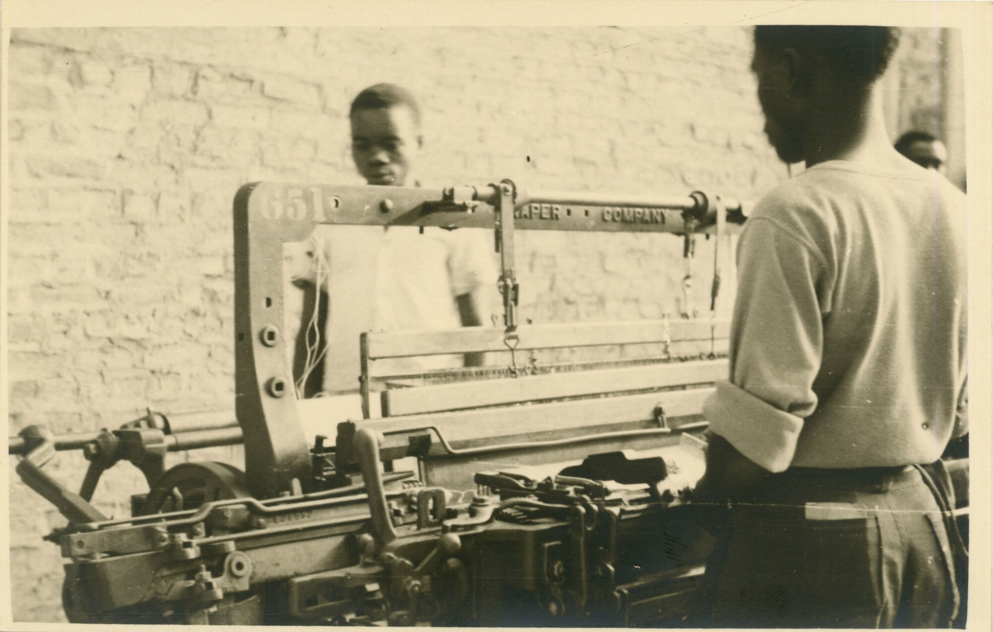 Opleidingscentrum van textielfabriek Filtisaf in Belgisch-Congo