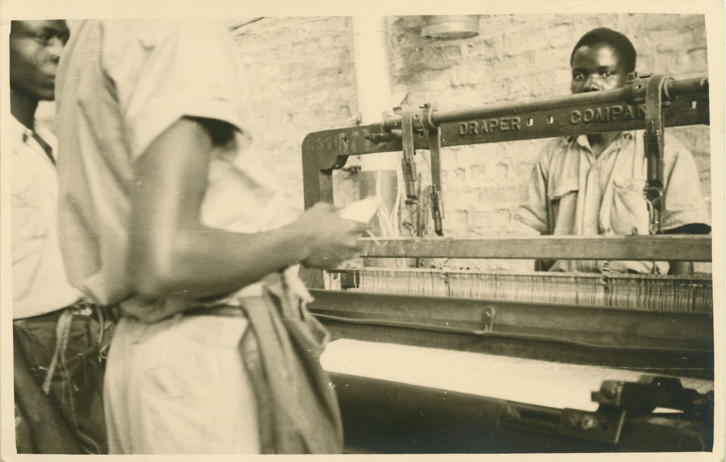 Opleidingscentrum van textielfabriek Filtisaf in Belgisch-Congo