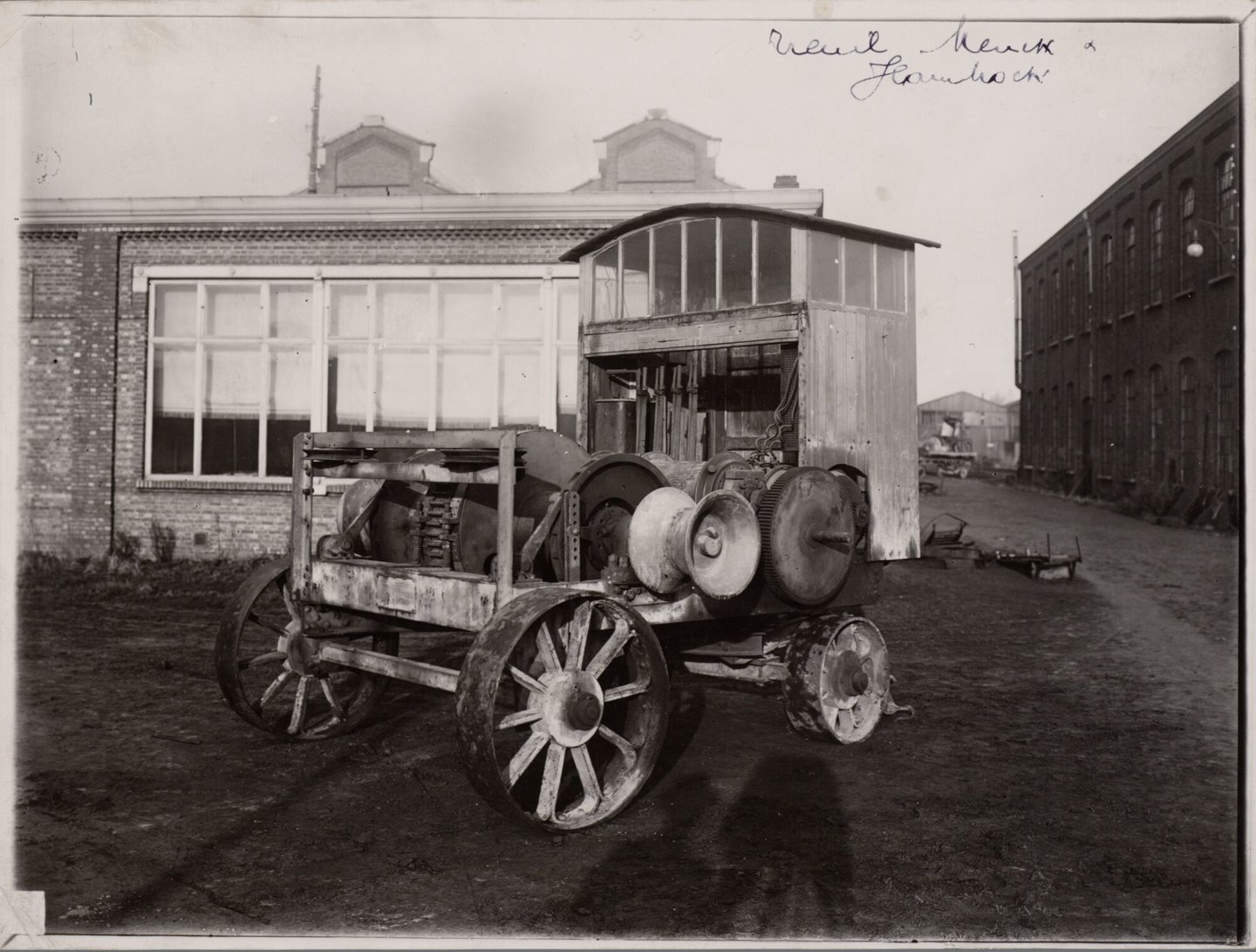 Bouwkraan met lier van Menck & Hambrock in Hamburg