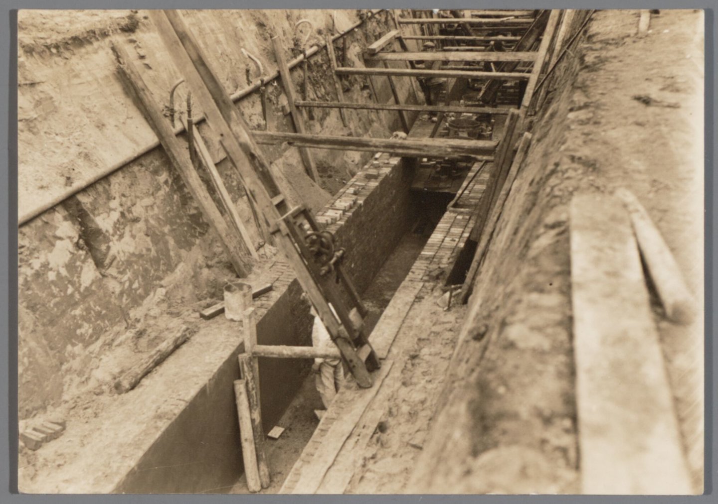 Bouw van riolering in Gent