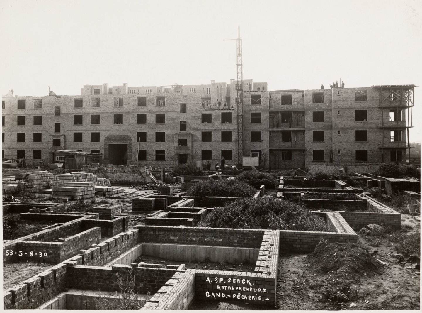 Bouw van sociale huisvesting Scheldeoord in Gent