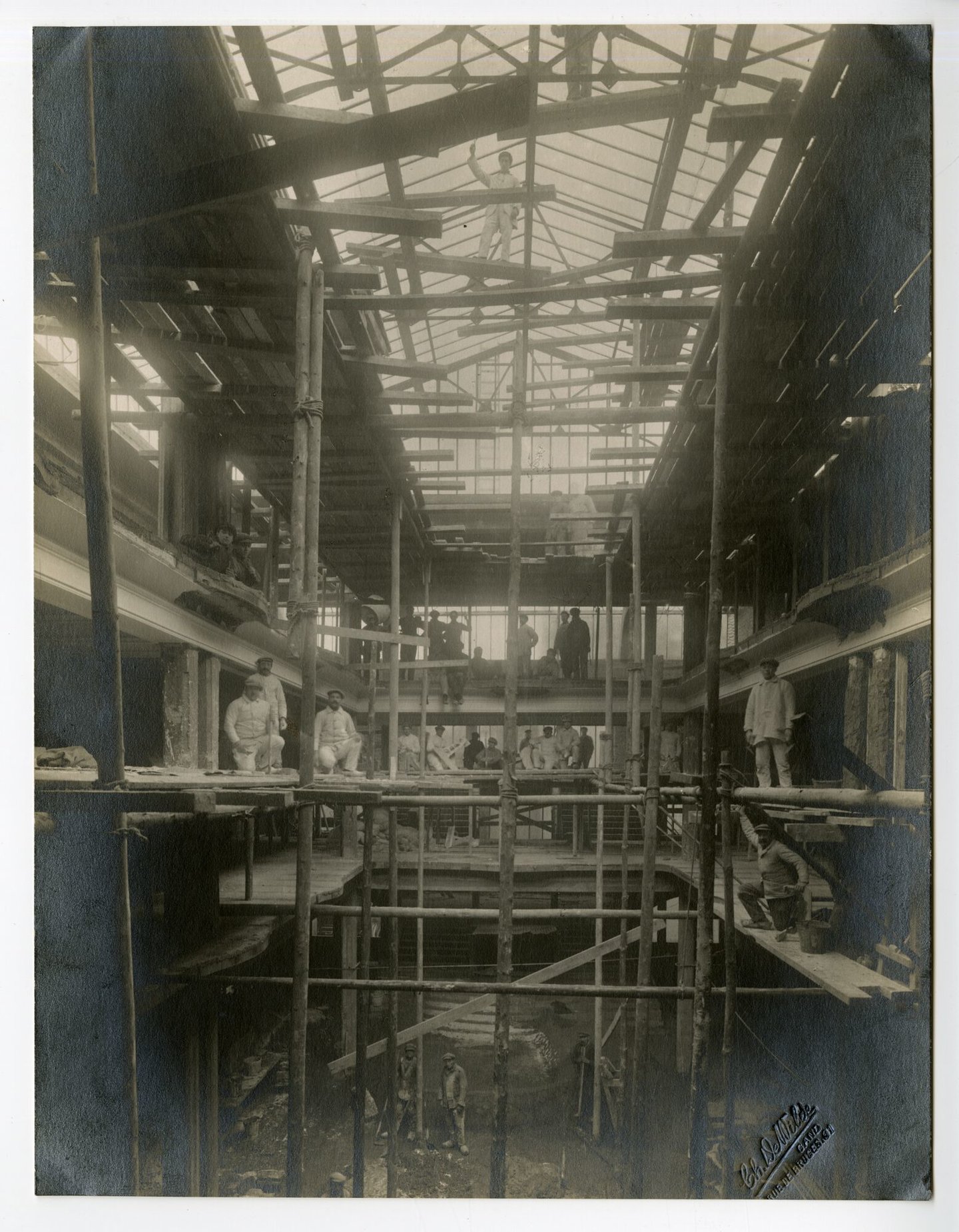 Bouw van stoffenwinkel Franchomme & Cie in Gent