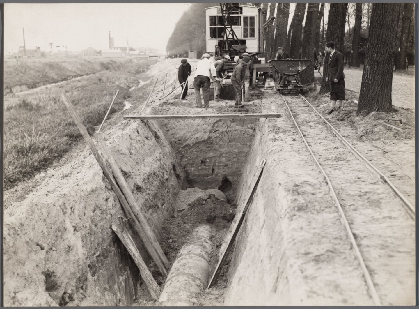 Bouw van riolering in Gent