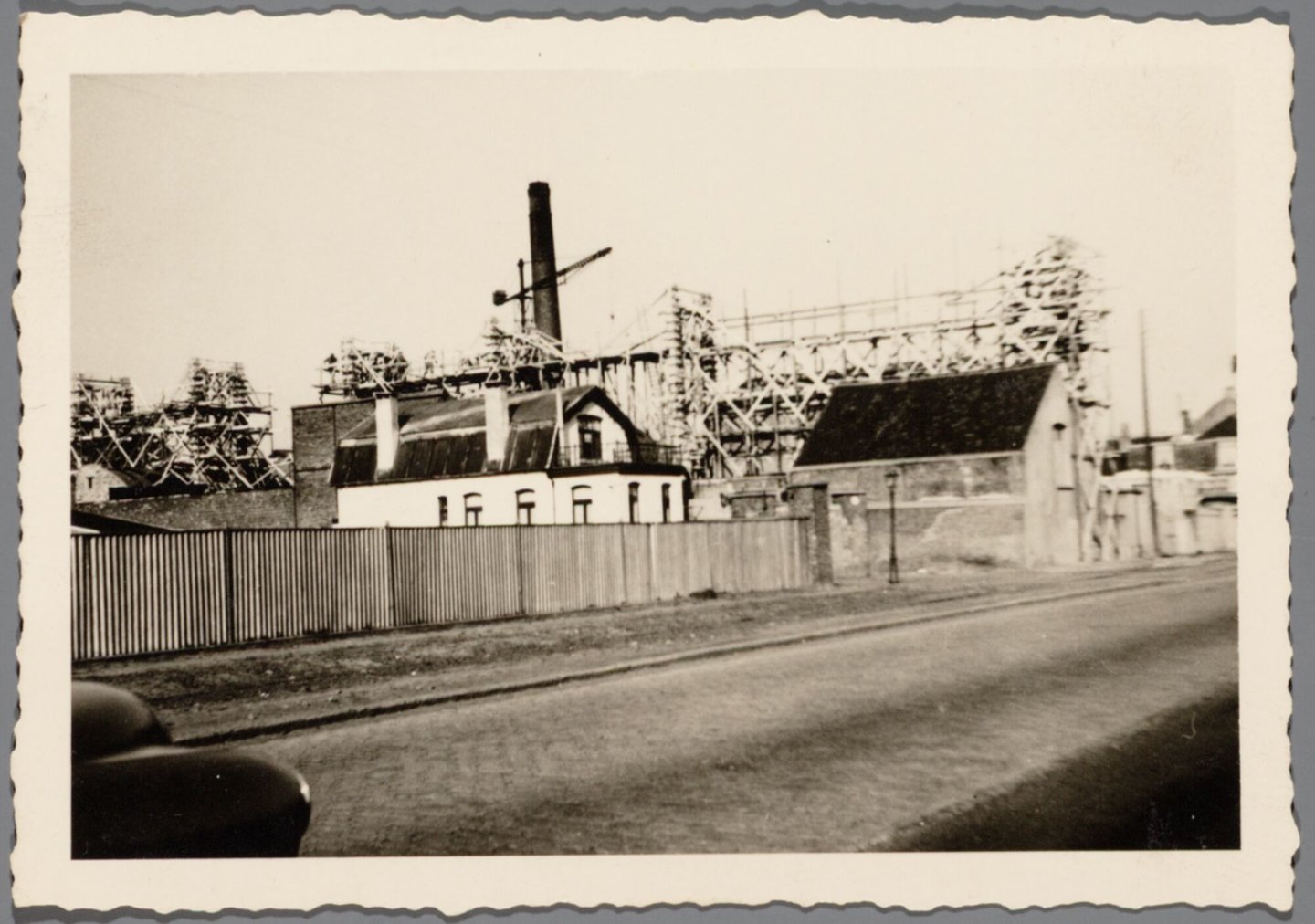Bouw van zoutziederij Saline Gantoise in Gent
