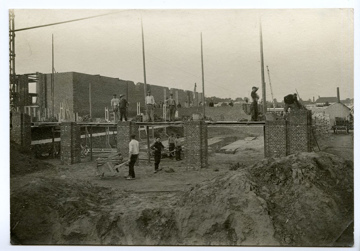 Bouw van katoenspinnerij Filature et Tissage l'Avenir nv in Gent