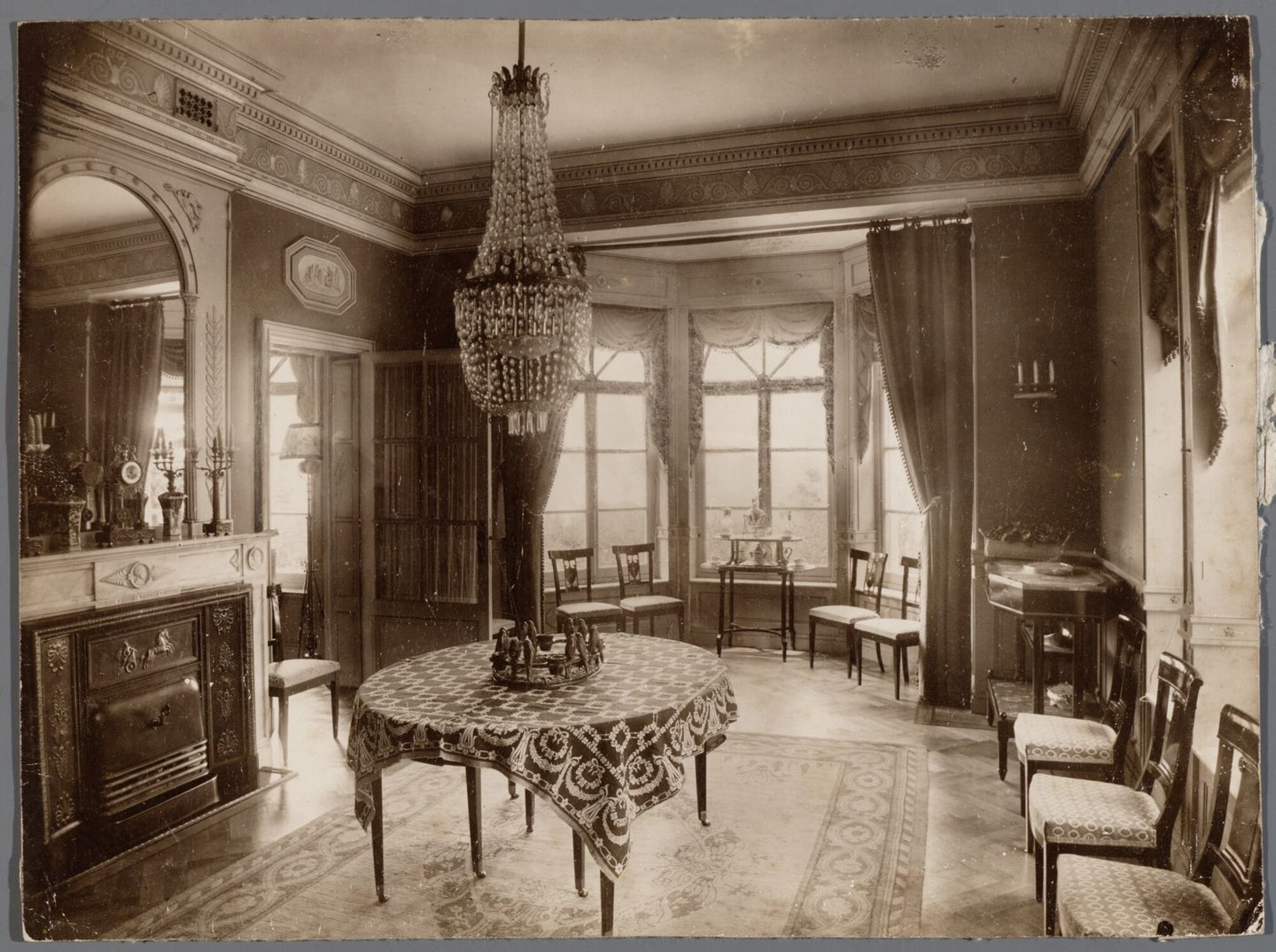 Interieur van villa Les Buttes Sainte Aldegonde in Deurle