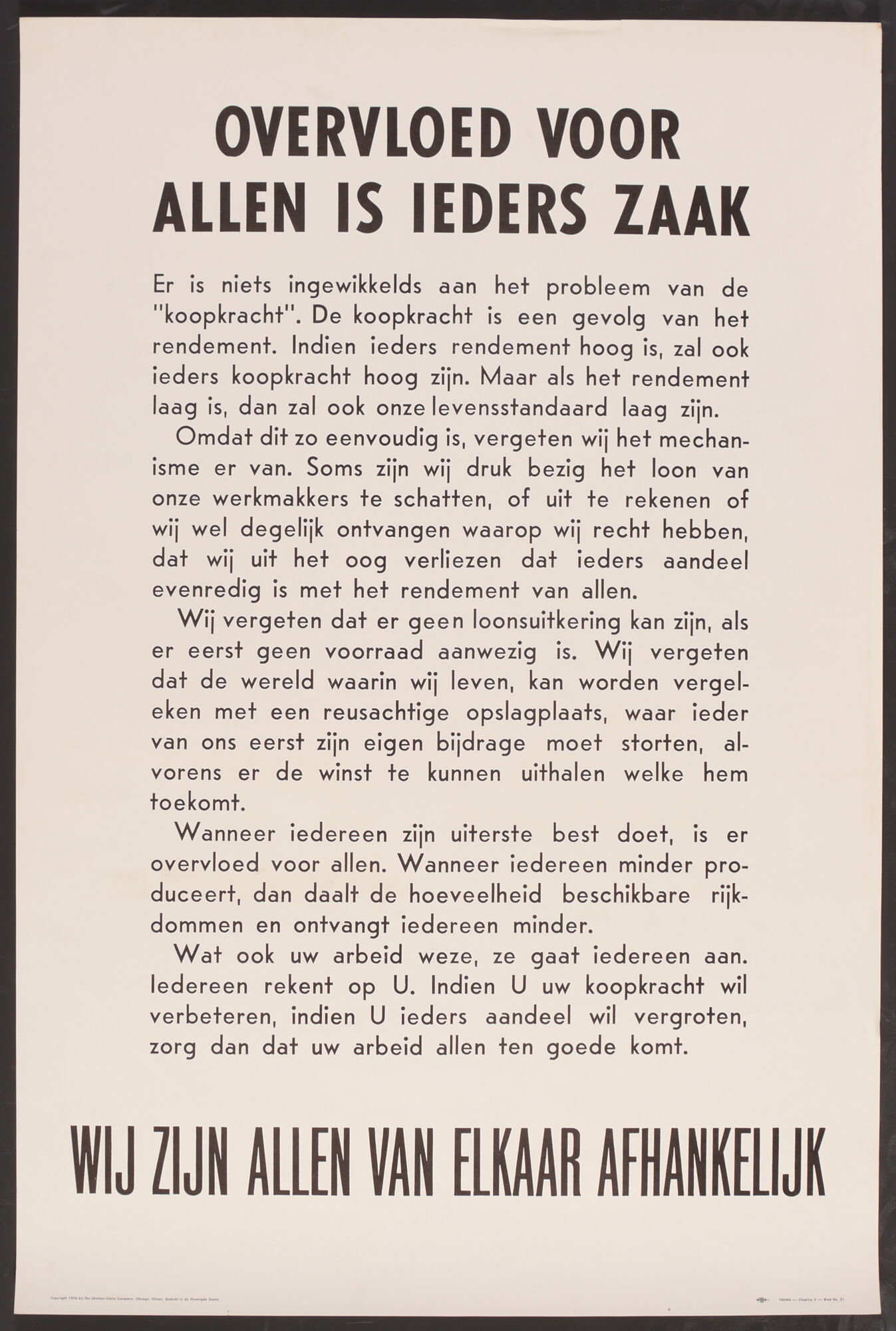 Affiche om werknemers te motiveren