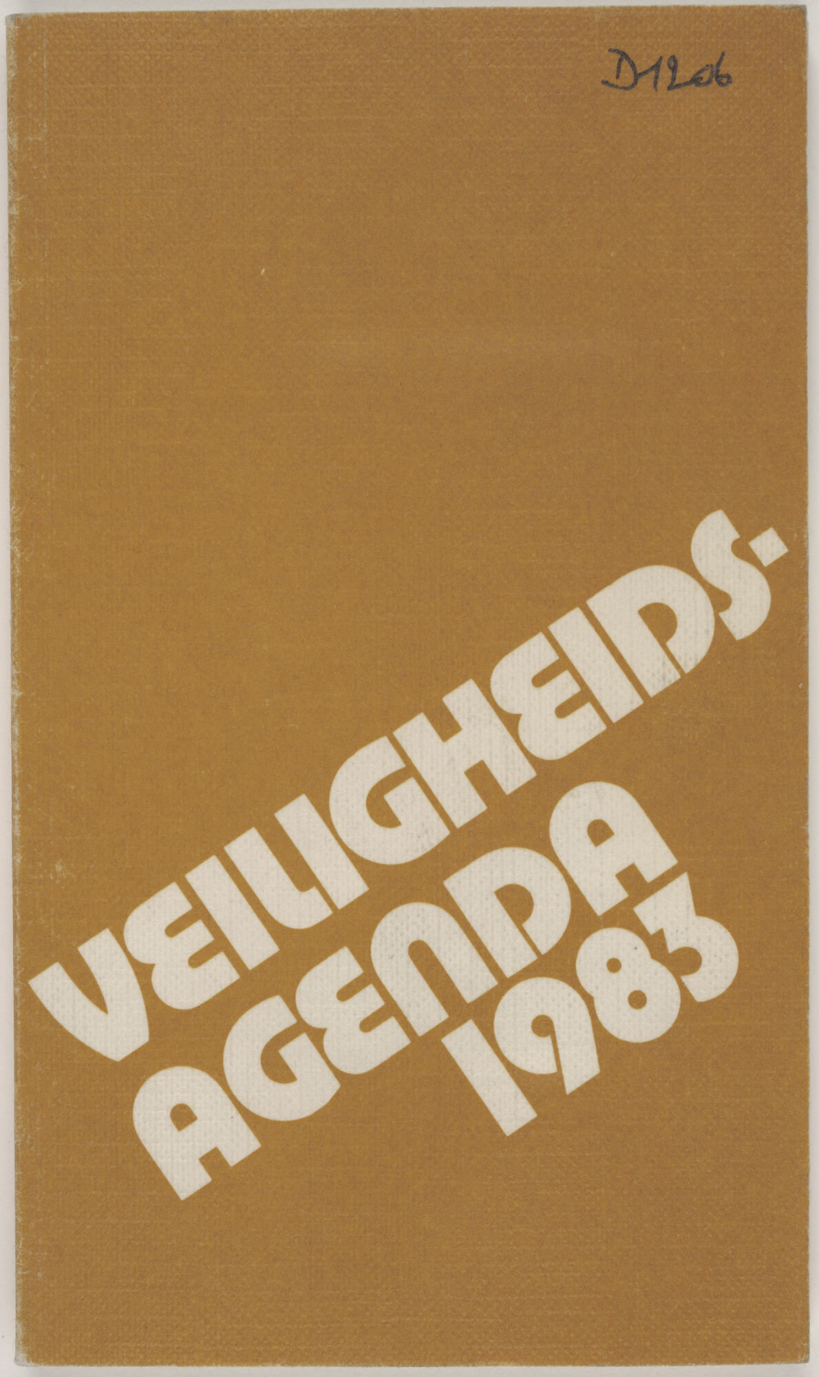 Veiligheidsagenda voor 1983 uitgegeven door AiB