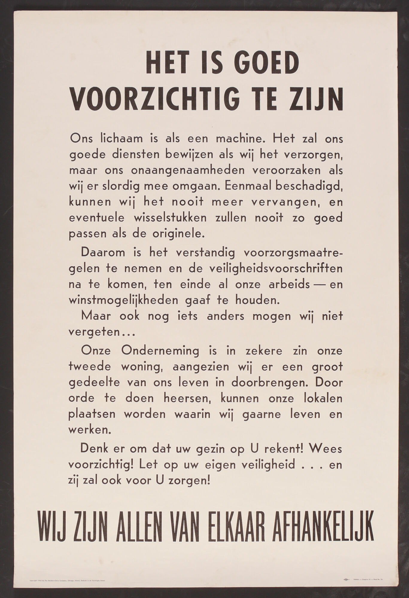 Affiche om werknemers te motiveren