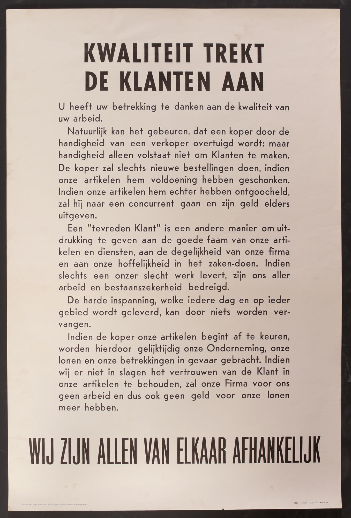 Affiche om werknemers te motiveren